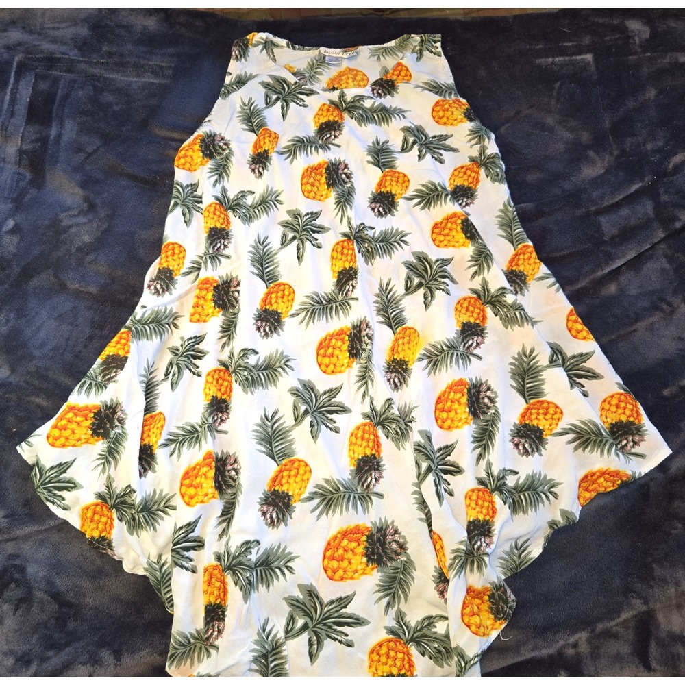 Jessica‎ Taylor Pineapple Flowy One Size Fits All Sun Dress